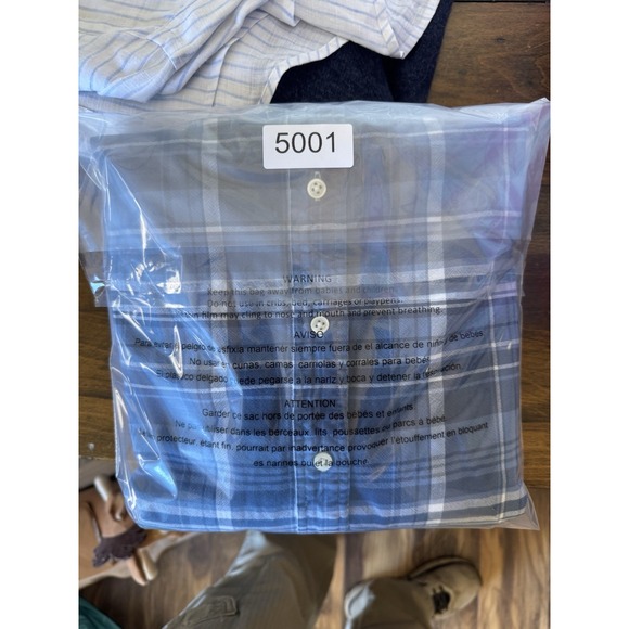 Ralph Lauren Indigo Oxford Shirt Mens Large Blue Plaid Long Sleeve Button-Down - Picture 8 of 8